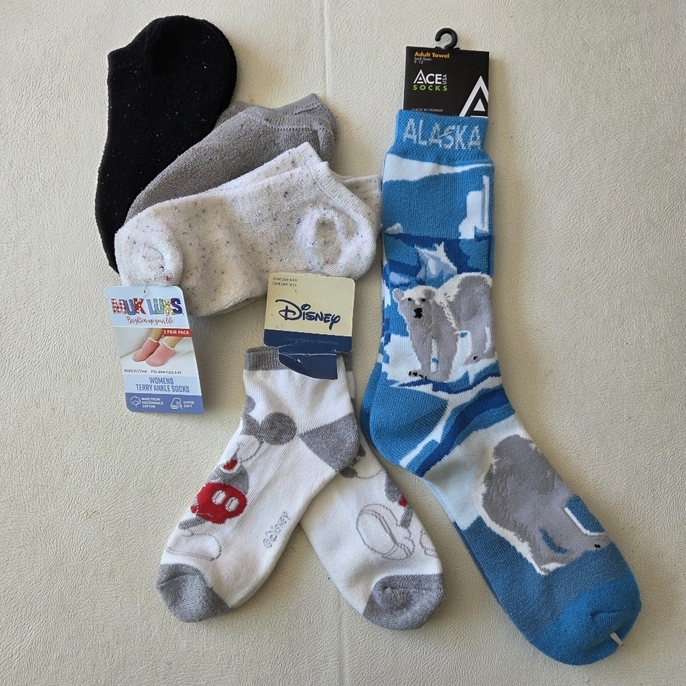 Women's Bundle Of Socks - Black, Gray, and Cream